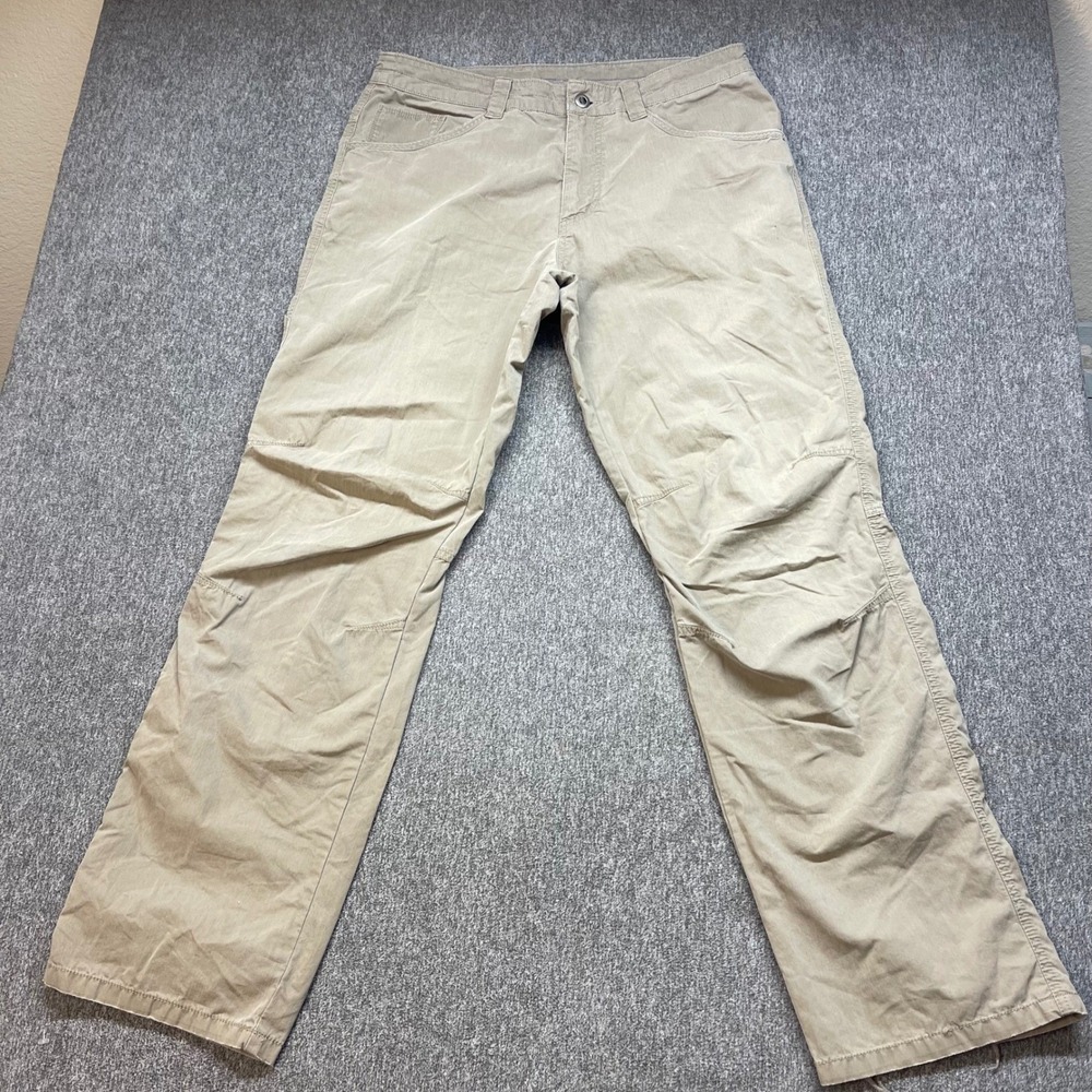 Patagonia Organic Cotton Mens‎ Size 34 Relaxed Fit Cargo Pants Khaki Beige